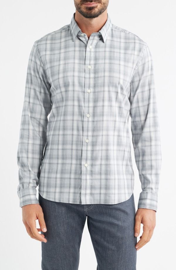 ファレティ メンズ トップス シャツ Faherty The Movement ButtonUp Shirt Grey Falls Plaid グレー