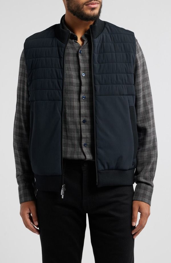 ロバートバラケット メンズ アウター ジャケット・ブルゾン コーデュロイ キルティング ベスト Robert Barakett Fremantle Quilted Corduroy Vest Black ブラック