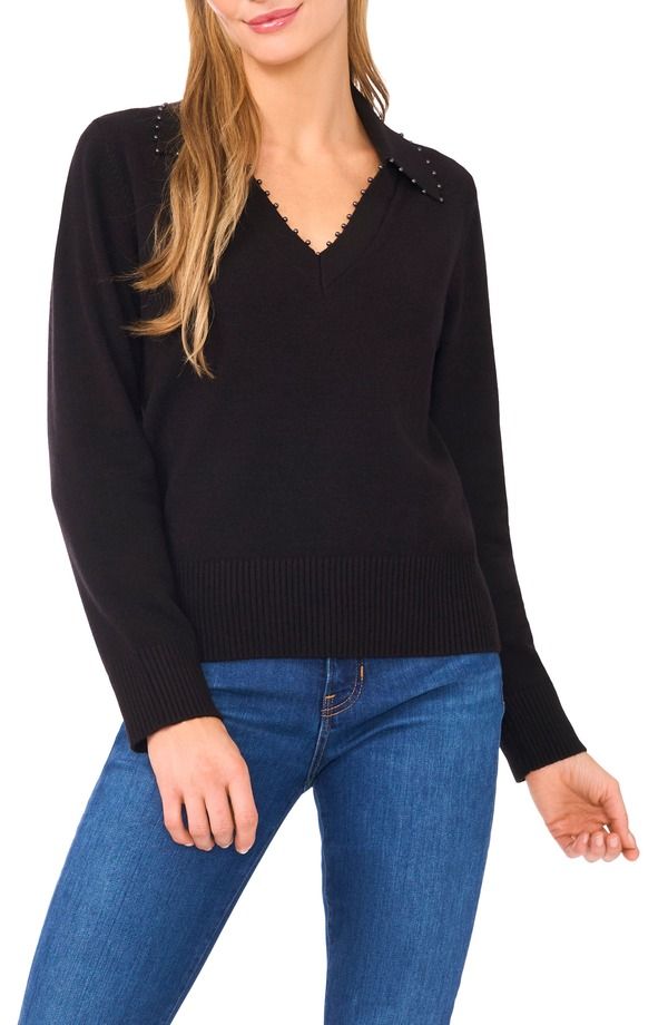 テッドベーカー レディース アウター パーカー・スウェット ポロシャツ セーター Ted Baker Beadetail Polo Sweaterich Black ブラック