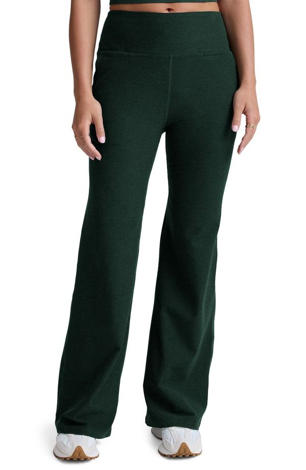 ビヨンドヨガ レディース ボトムス レギンス ワイドレッグ パンツ Beyond Yoga Space Dye Wide Leg Pants Dark Spruce Green Heather ヘザー