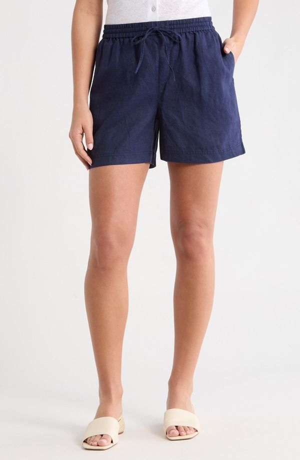 トッミーバハマ レディース ボトムス ハーフパンツ・ショーツ ショートパンツ リネン Tommy Bahama Two Palms Tie Waist Linen Shorts Coastline