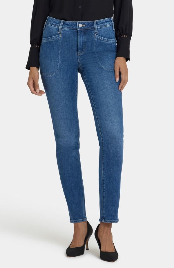 エヌワイディージェイ レディース ボトムス デニムパンツ ジーンズ NYDJ Sheri Utility Pocket Slim Jeans Opera Blue ブルー