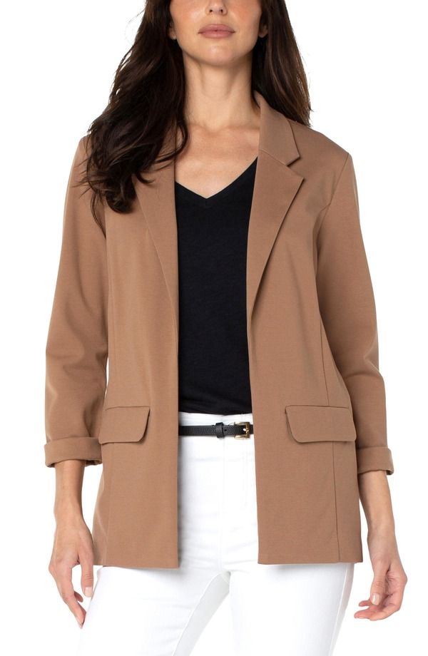 リヴァプール ロサンゼルス レディース アウター ジャケット・ブルゾン ブレザー Liverpoolos Angeles Princess Detail Unlined Boyfriend Blazer Maple