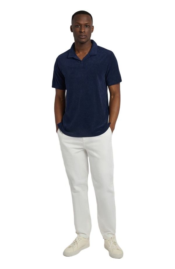 オニア メンズ アウター パーカー・スウェット ポロシャツ パイル Onia Towel Terry Johnny Collar Polo Deep Navy ネイビー
