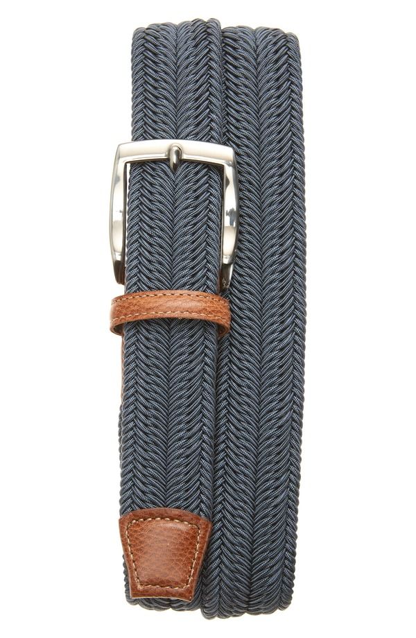 トリノ メンズ アクセサリー ベルト Torino Herringbone Woven Belt Navy ネイビー