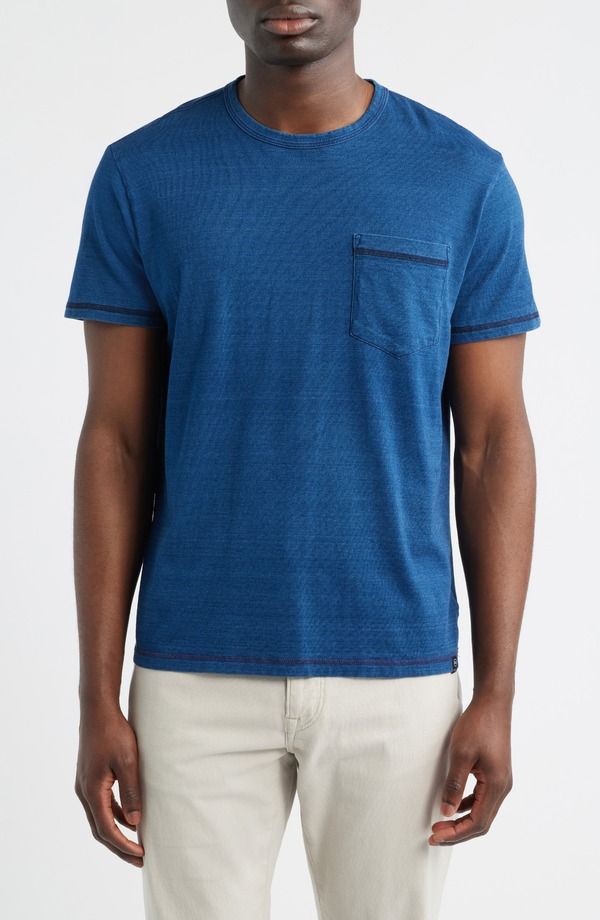 エージー メンズ トップス Tシャツ コットン AG Nick Slub Cotton PocketShirt Desert Night