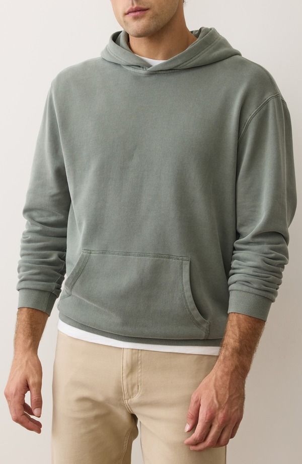 マリーン レイヤー メンズ アウター パーカー・スウェット コットン フリース Marine Layer Cloud 9 Cotton Blend Fleece Hoodie Laurel Wreath