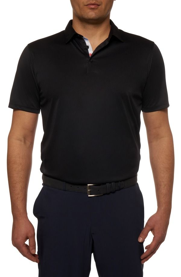 ロバートグラハム メンズ トップス ポロシャツ Robert Graham Axelsen Short Sleeve Polo Black ブラック