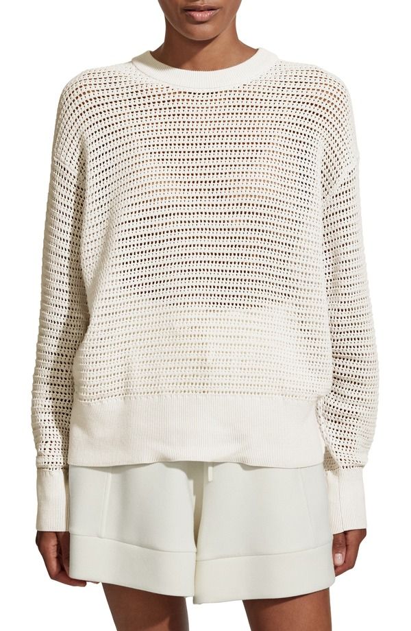 バーレイ レディース アウター パーカー・スウェット クルーネック セーター Varley Kershaw Crewneck Sweater Egret