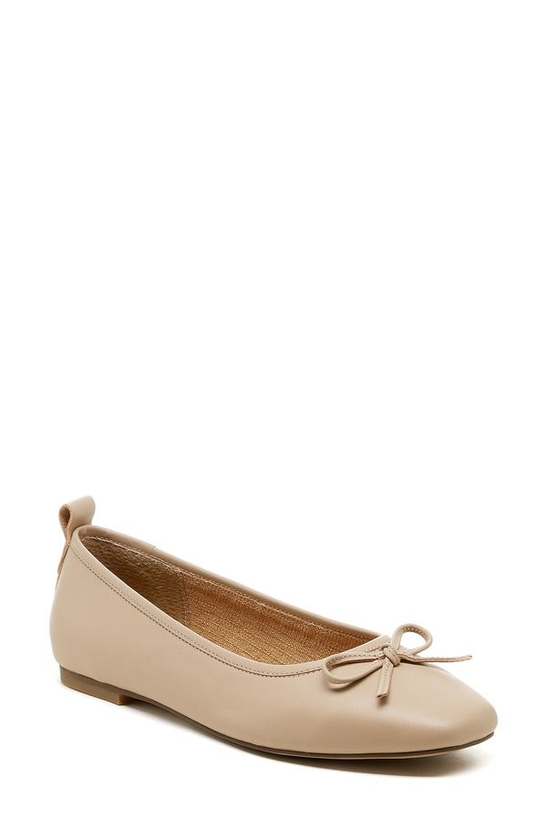 ケルシーダッガー レディース シューズ パンプス Kelsi Dagger Brooklyn Frankie Square Toe Ballet Flat Chai