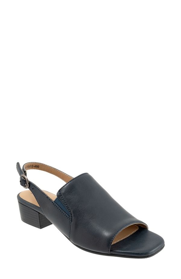 トロッターズ レディース シューズ ヒール サンダル Trotters Nila Slingback Sandal Navy ネイビー