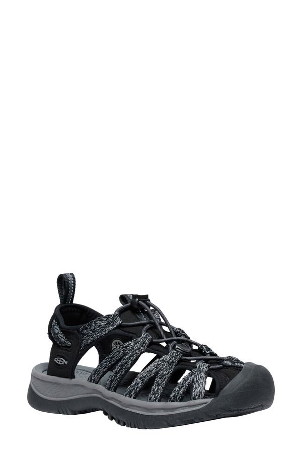 キーン レディース シューズ サンダル KEEN Whisper Water Friendly Sport Sandal Black Steel Grey ブラック
