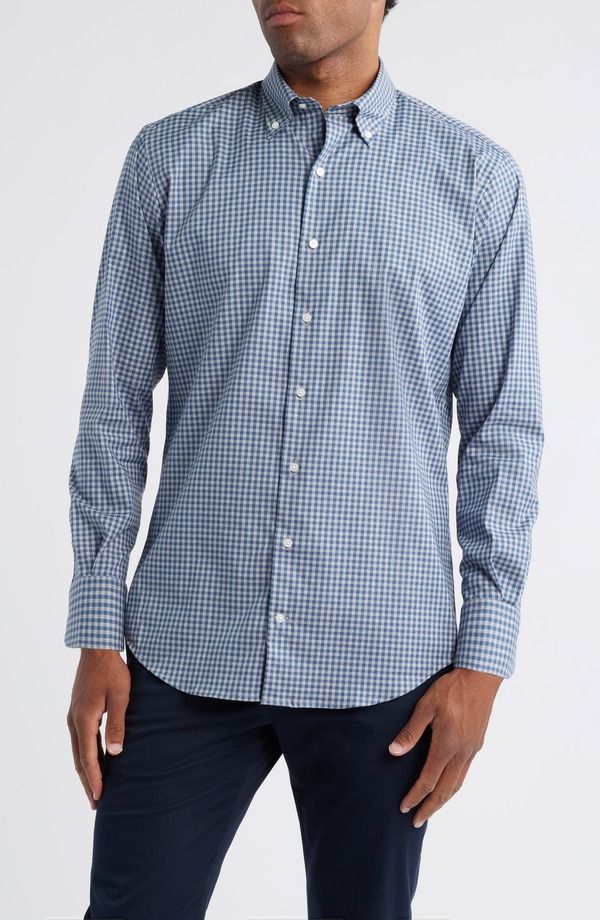 ピーター・ミラー メンズ トップス シャツ ダウン Peter Millar Crown Light Plaid ButtonDown Shirt Gale Grey グレー 28,712円