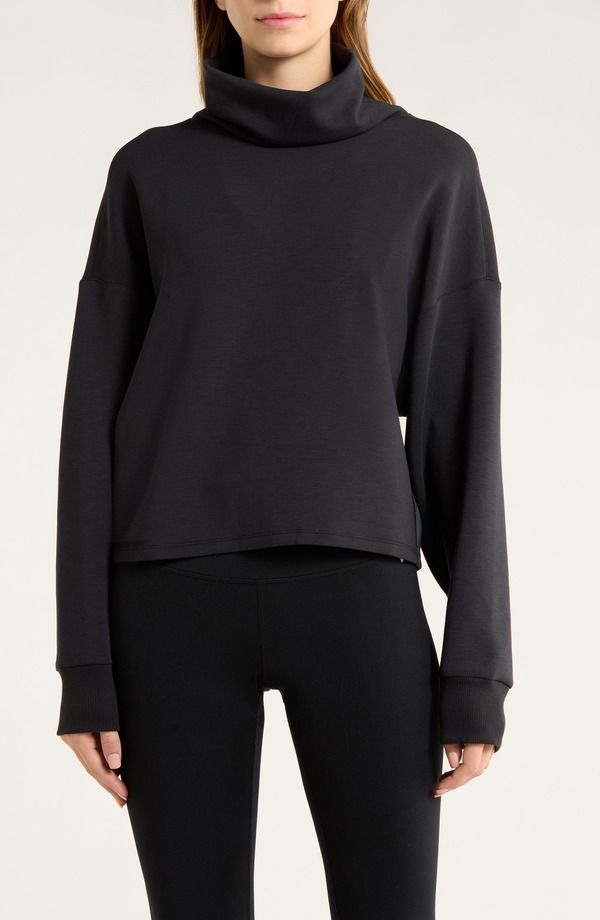 ローヌ レディース アウター パーカー・スウェット モックネック Rhone DreamGlow Mock Neck Topure Black Heather ブラック