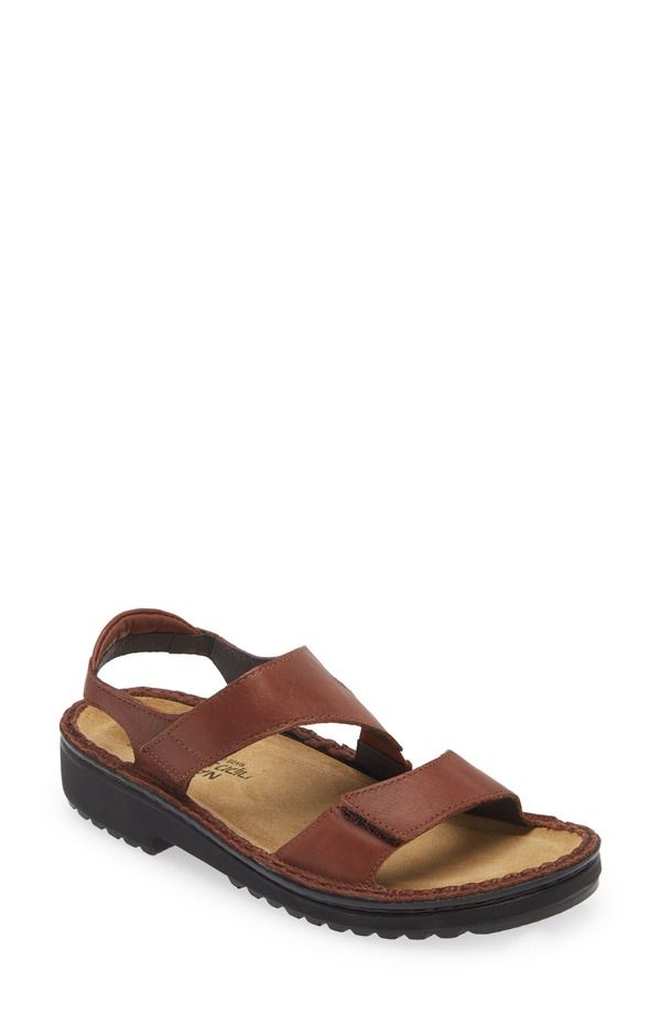 ナオト レディース シューズ ヒール サンダル Naot Enid Sandal Soft Chestnut Leather