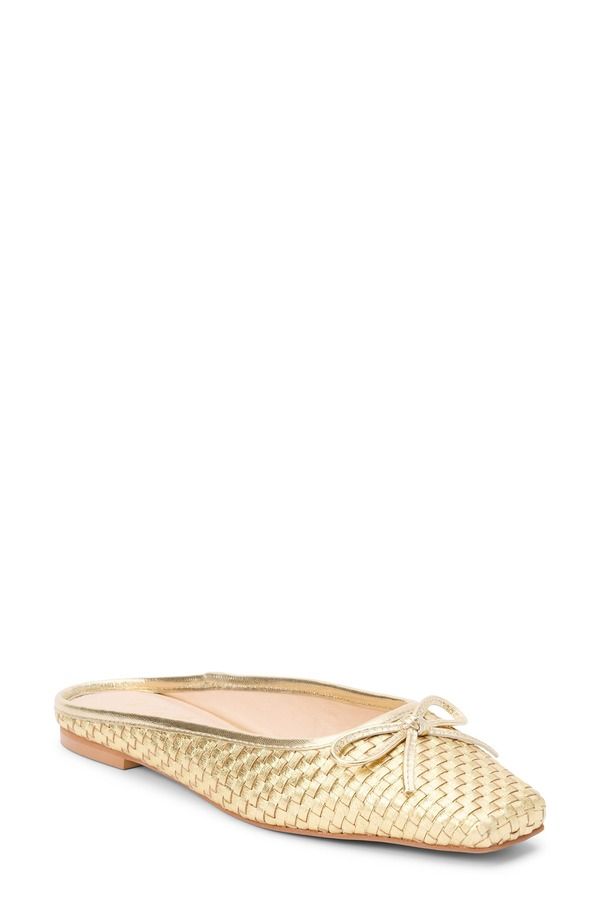 マチス レディース シューズ パンプス Matisse Remy Square Toe Mule Gold Weave ゴールド