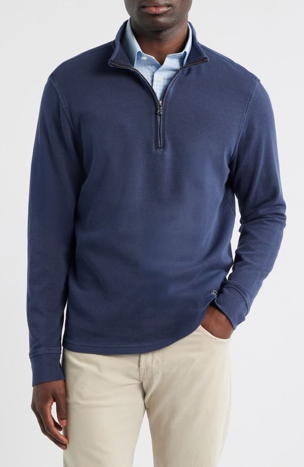 ヴァインヤードヴァインズ メンズ アウター パーカー・スウェット ハーフジップ vineyard vines Coastline Quarter Zipullover Nautical Navy ネイビー