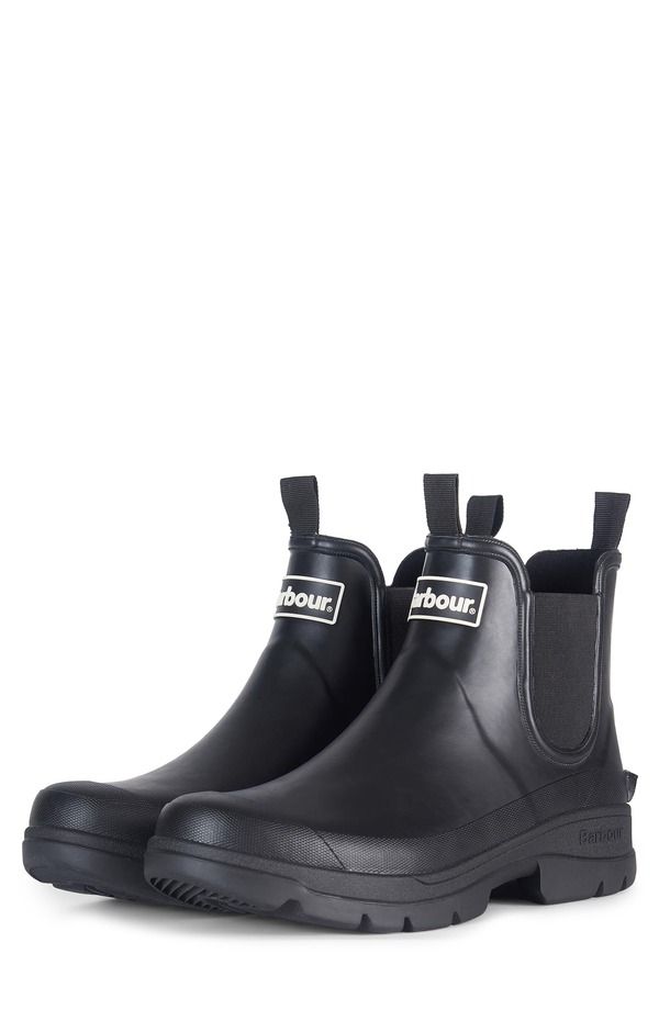 バブアー メンズ シューズ ブーツ・レインブーツ チェルシー Barbour Nimbus Chelsea Rain Boot Black ブラック