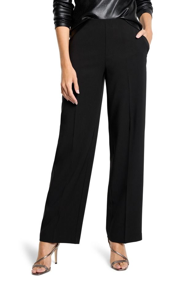 ニックプラスゾーイ レディース ボトムス レギンス ワイドレッグ パンツ NICZOE Lenox Wide Leg Stretch Pants Black Onyx ブラック