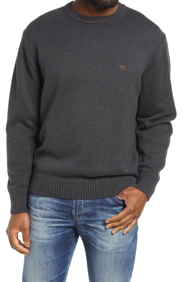 ロッドアンドグン メンズ アウター パーカー・スウェット クルーネック セーター コットン Rodd Gunn Crewneck Cotton Sweater Charcoal チャコール
