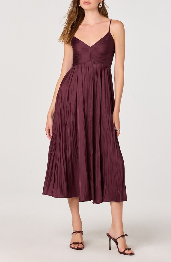 アストール レディース トップス ワンピース ミディ ASTR the Label Maeve Midi Dress Wine ワイン