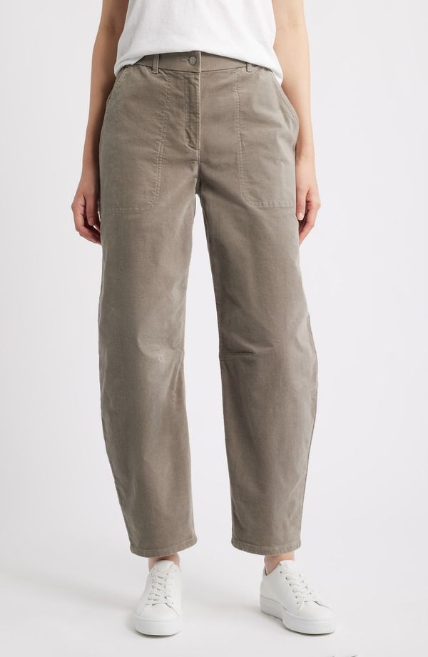 エイリーンフィッシャー レディース ボトムス レギンス パンツ コットン アンクル Eileen Fisher Barreleg Stretch Organicotton Ankle Pants Reed