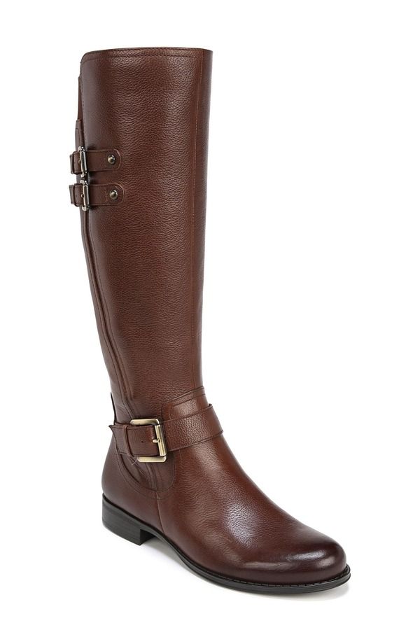 ナチュライザー レディース シューズ ブーツ・レインブーツ Naturalizer Jessie Knee High Riding Boot Chocolate Leather チョコレート
