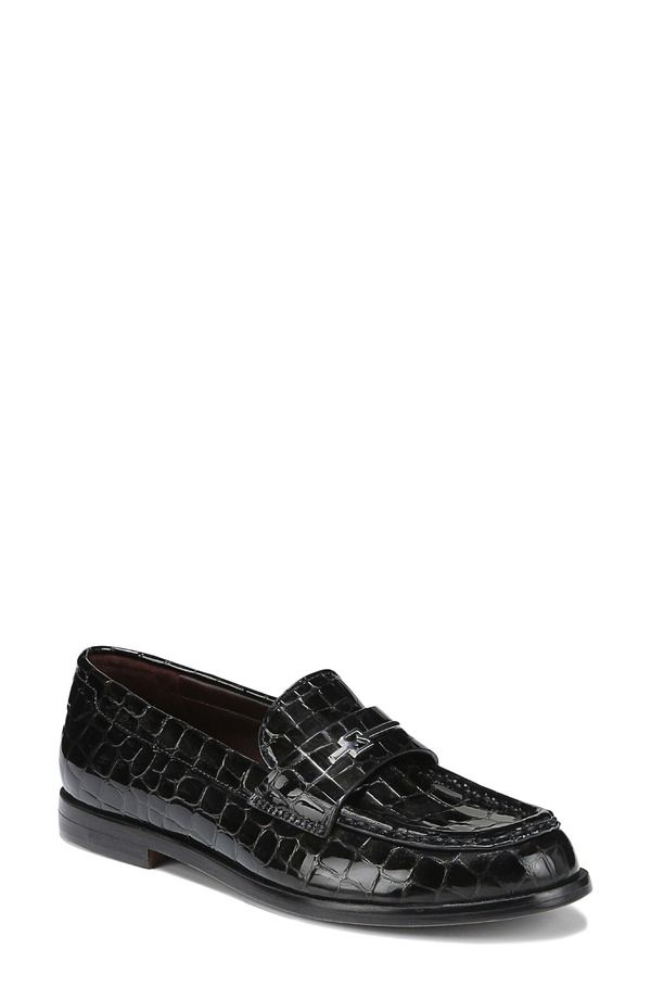 サルトバイフランコサルト レディース シューズ スリッポン・ローファー SARTO by Franco Sarto Riley Bit Loafer Black Croc Patent ブラック