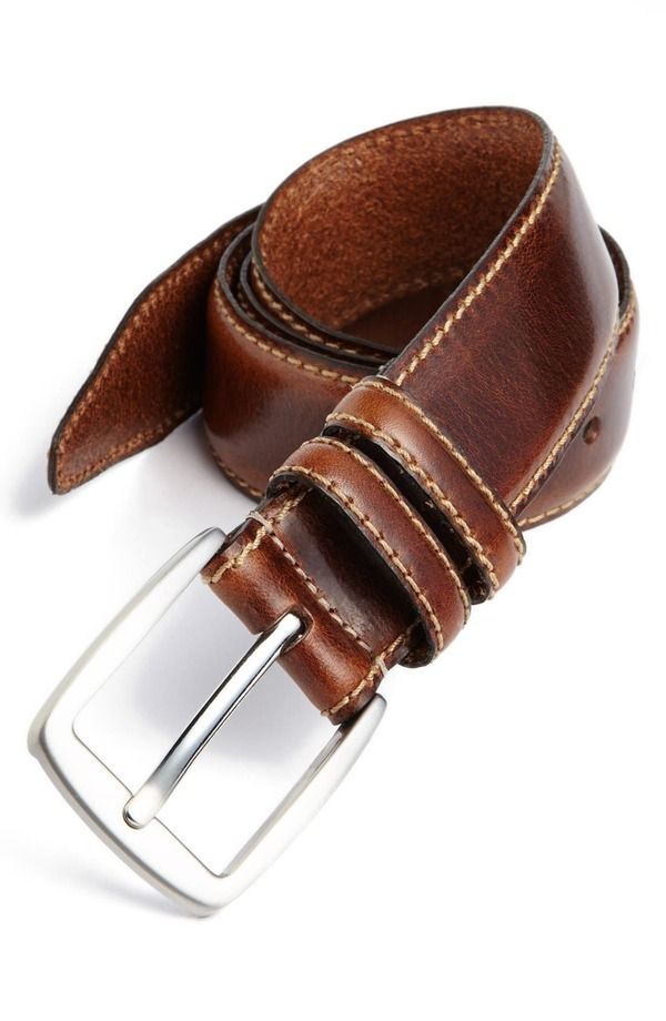 アレン エドモンズ メンズ アクセサリー ベルト レザー Allen Edmonds Yukon Leather Belt Brown ブラウン