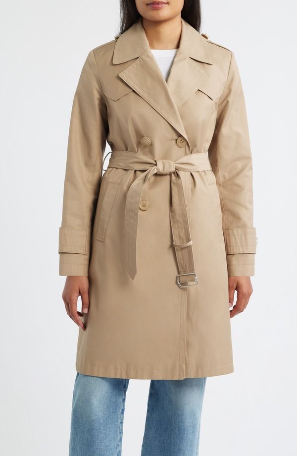 ヴィアスピガ レディース アウター ジャケット・ブルゾン コットン コート Via Spiga Wateresistant Cotton Blend Trench Coat Sand サンド