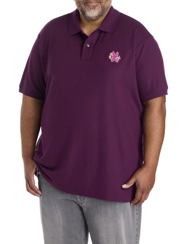サイコバニー メンズ トップス ポロシャツ トール Psycho Bunny Big Tall Auguste Polo Shirt Potent Purple パープル