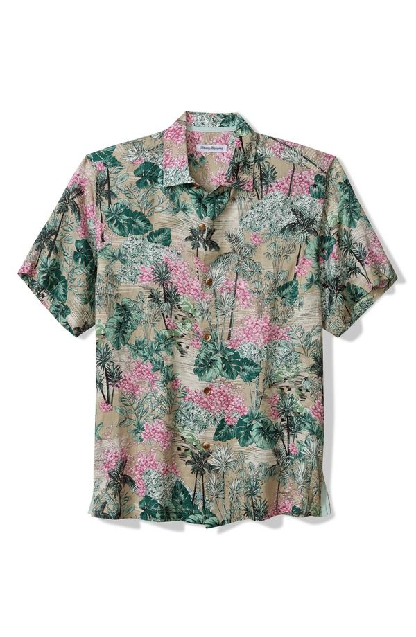 トッミーバハマ メンズ トップス シャツ リネン Tommy Bahama Catalina Coast Short Sleeve Linen ButtonUp Shirt Spring Meadow