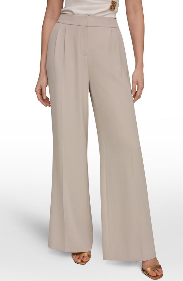 ダナ キャラン ニューヨーク レディース ボトムス レギンス ワイドレッグ ハイウエスト パンツ Donna Karanew York High Waist Wide Leg Pants Turin