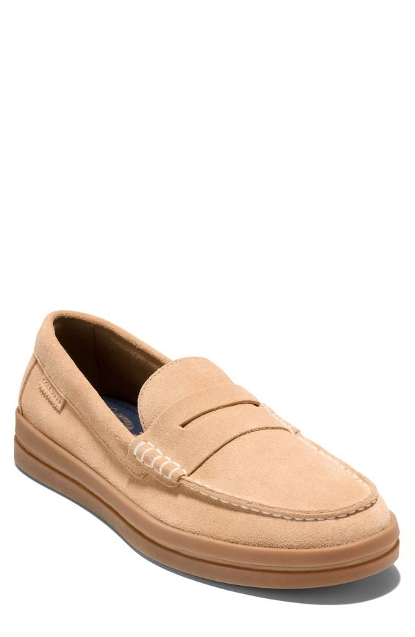 コールハーン メンズ シューズ スリッポン・ローファー Cole Haan Pinch Long Weekend Penny Loafer Ch Buckwheat Suede Gum