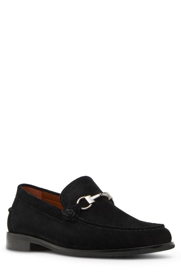 スティーブ マデン メンズ シューズ スリッポン・ローファー Steve Madden Alfio Bit Loafer Black Suede ブラック