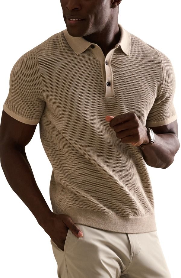 ローヌ メンズ トップス ポロシャツ ニット Rhone Mercer Knit Polo Bone