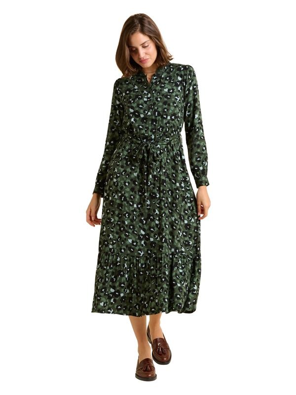 ウィグル レディース トップス ワンピース ミディ Brakeburn Luna Long Sleeve Button Midi Dress Green グリーン