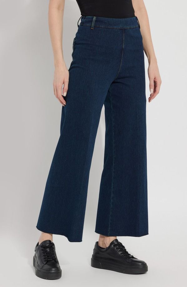 リジー レディース ボトムス デニムパンツ ワイドレッグ ハイウエスト アンクル ジーンズ Lyssentials Erin High Waist Ankle Wide Leg Denim Jeans Indigo インディゴ