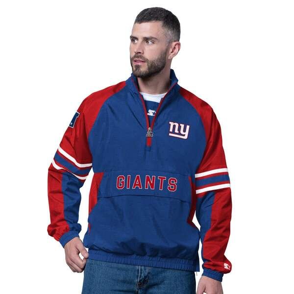 スターター メンズ アウター ジャケット・ブルゾン Menstarteroyal New York Giants Prospect HalfZipulloveroyal