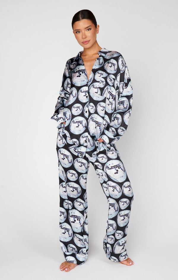 ウミーユアムーム レディース アンダーウェア ナイトウェア Show Me Your Mumu Overslept PJ Set Disco Ball Silky