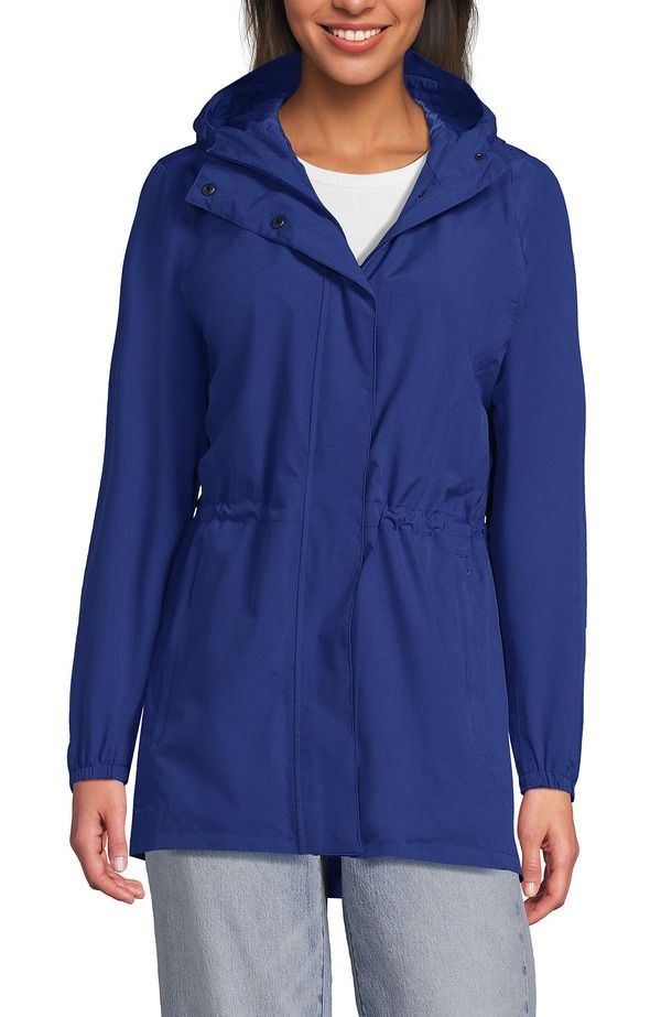 ランズエンド レディース アウター ジャケット・ブルゾン コート Lands End Squall Packable Waterproof Raincoat Sapphire サファイア
