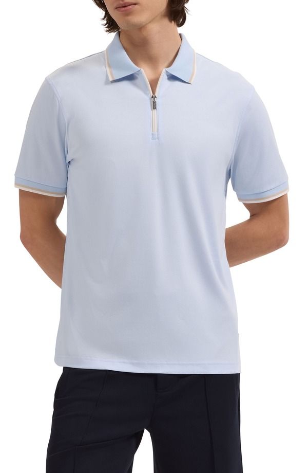 ブガッチ メンズ トップス ポロシャツ ハーフジップ Bugatchi Quarter Zipolo Ice 29,770円
