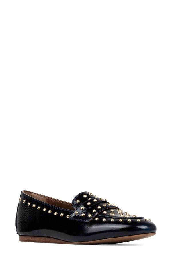 ドナルドプリネール レディース シューズ スリッポン・ローファー Donald Pliner Studded Loafer Navy ネイビー