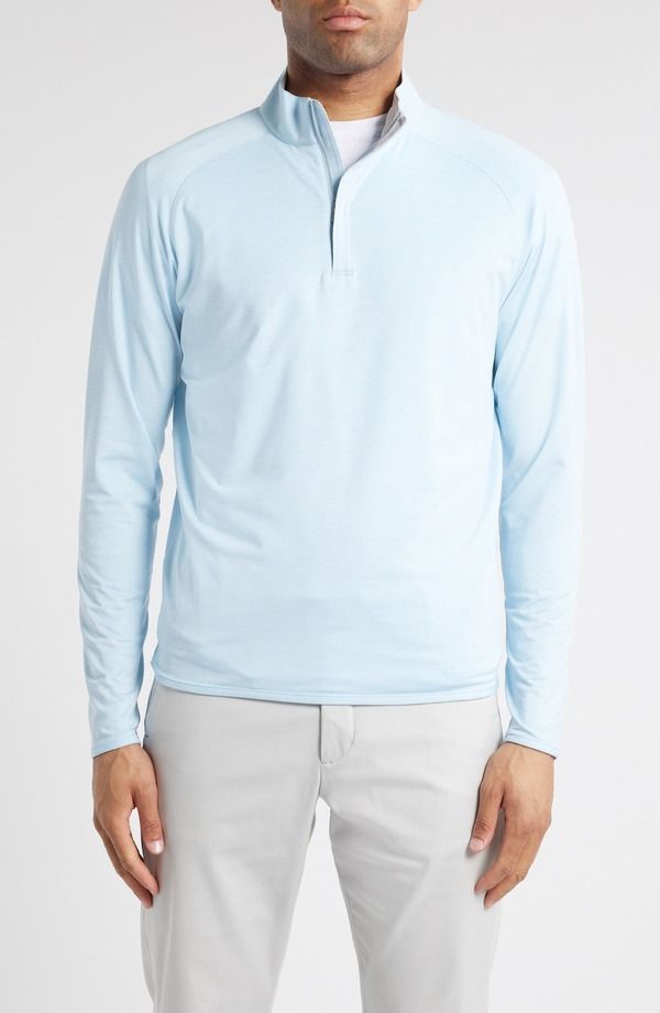 ピーター・ミラー メンズ アウター パーカー・スウェット ハーフジップ Peter Millar Crown Crafted Stealth Performance Quarter Zipullover Blue Frost ブルー 28,470円