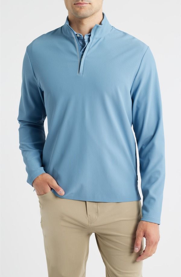 ジョニー オー メンズ アウター パーカー・スウェット ハーフジップ johnnieO Hoppin Rib Quarter Zip Carbon Fiber
