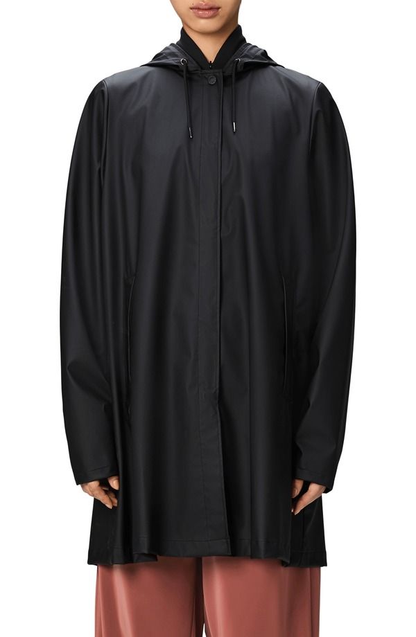 レインズ レディース アウター ジャケット・ブルゾン A ライン Rains Waterproof ALine Rain Jacket Black ブラック