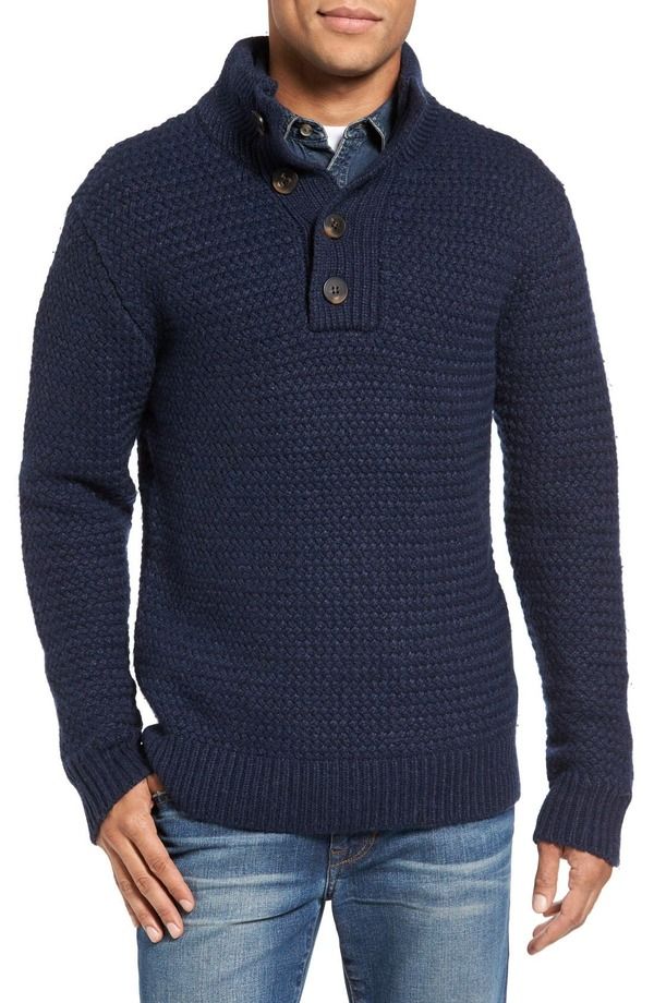 ショット ニューヨーク メンズ アウター パーカー・スウェット セーター Schott NYC Military Henley Sweater Navy ネイビー
