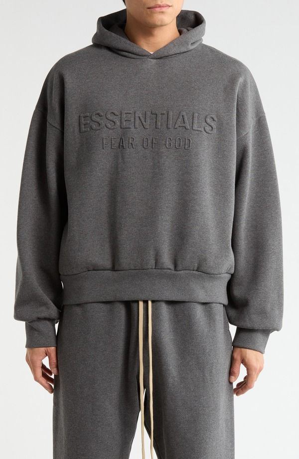 フィアオブゴッド メンズ アウター パーカー・スウェット コットン Fear of God Essentials Classicotton Blend Hoodie Charcoal Heather チャコール