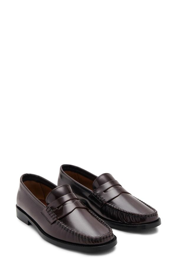 マンゴ レディース シューズ スリッポン・ローファー MANGO Luisa Penny Loafer Chocolate チョコレート