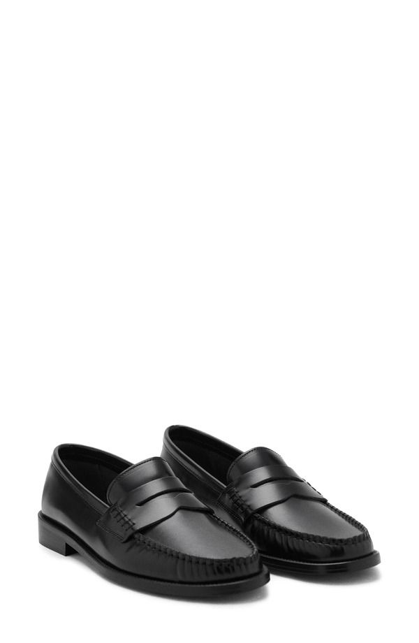 マンゴ レディース シューズ スリッポン・ローファー MANGO Luisa Penny Loafer Black ブラック